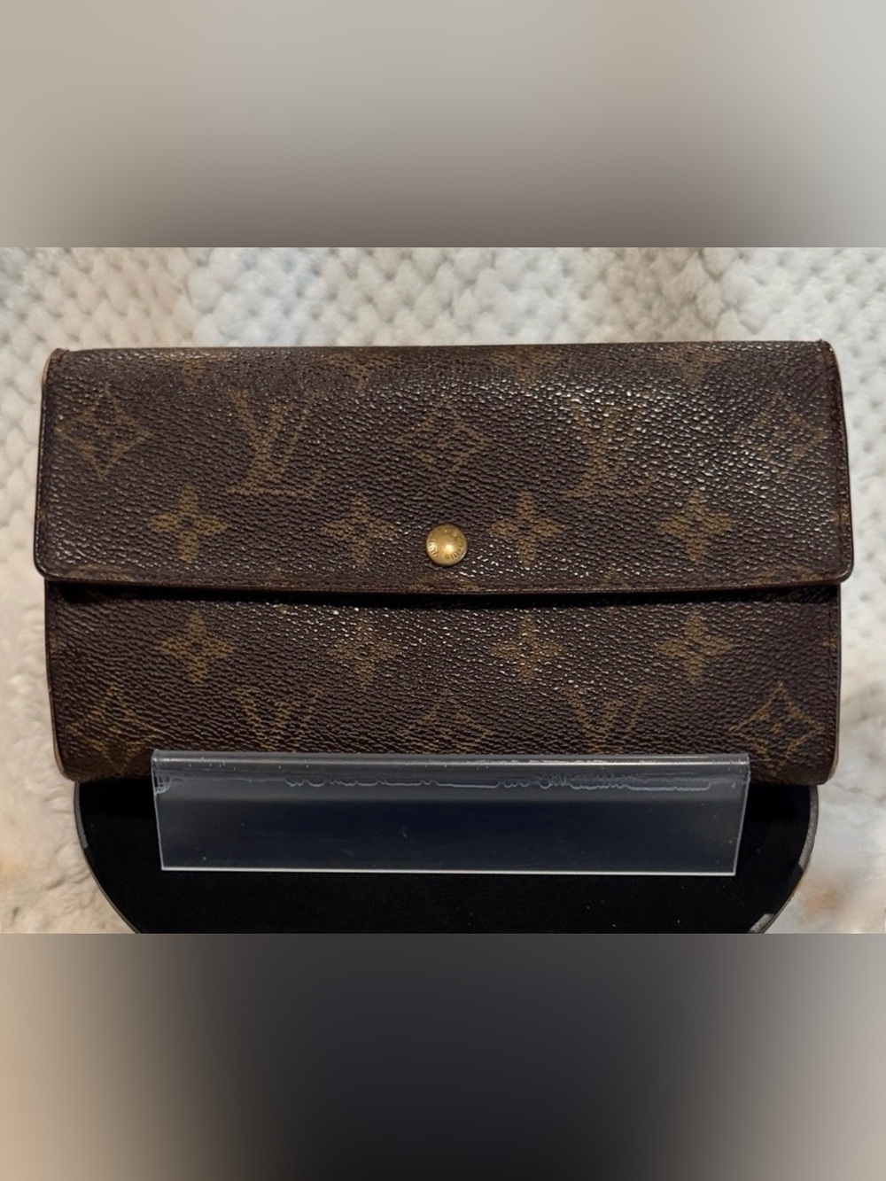 Louis Vuitton Brown Monogram Canvas Flap Wallet